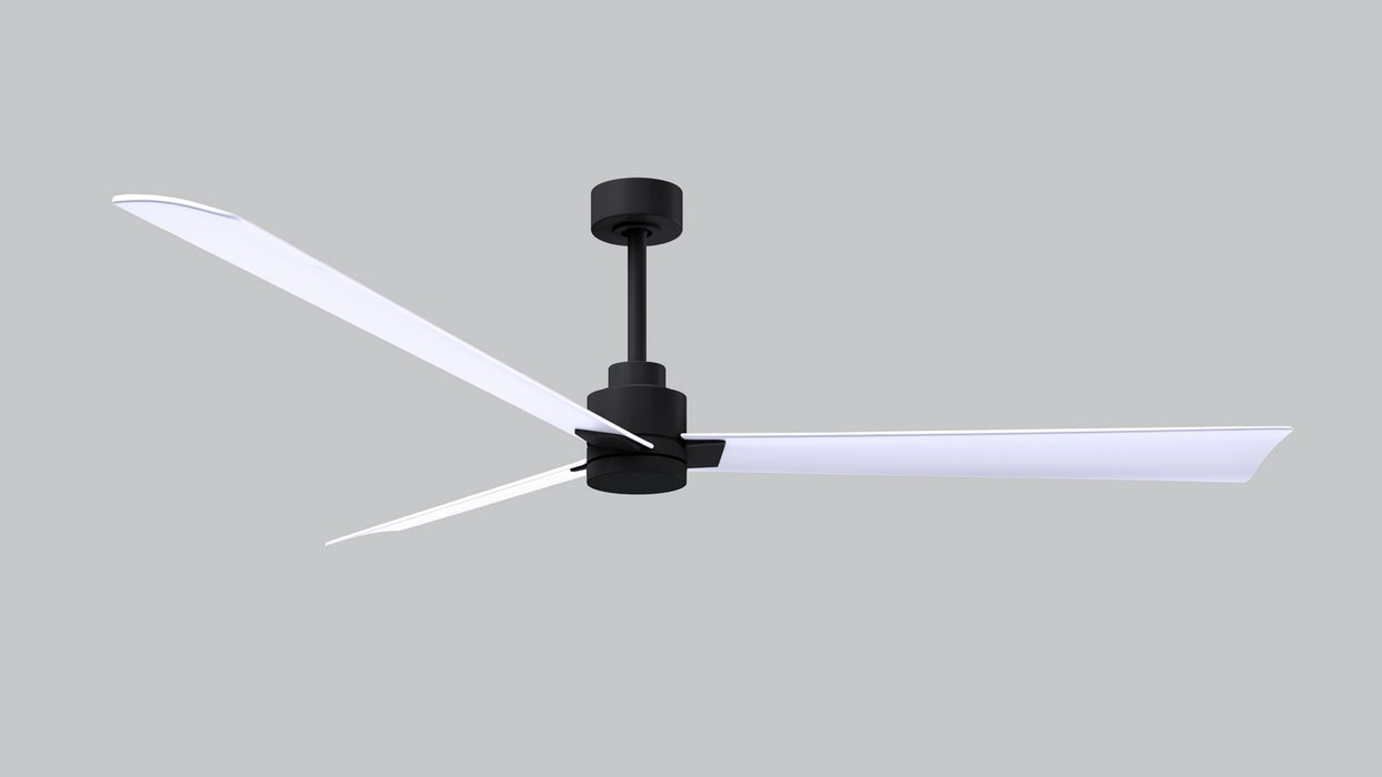 Matthews Fan Company - AK-BK-MWH-72 - 72 Inch Ceiling Fan - Alessandra - Matte Black