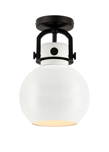 Downtown Urban One Light Flush Mount Matte Black