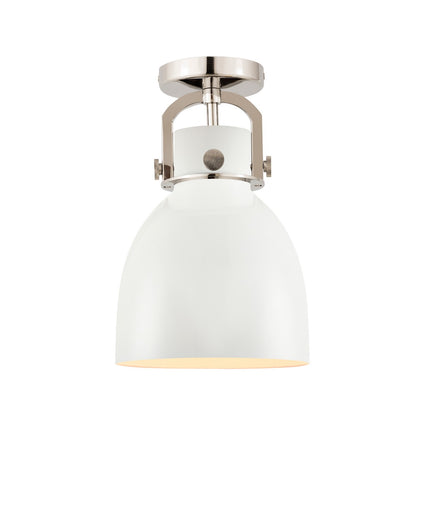 Downtown Urban One Light Flush Mount Polished Nickel