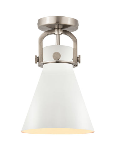 Downtown Urban One Light Flush Mount Satin Nickel