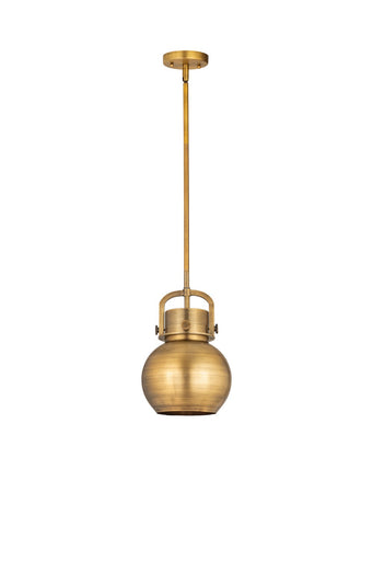 Downtown Urban One Light Pendant Brushed Brass