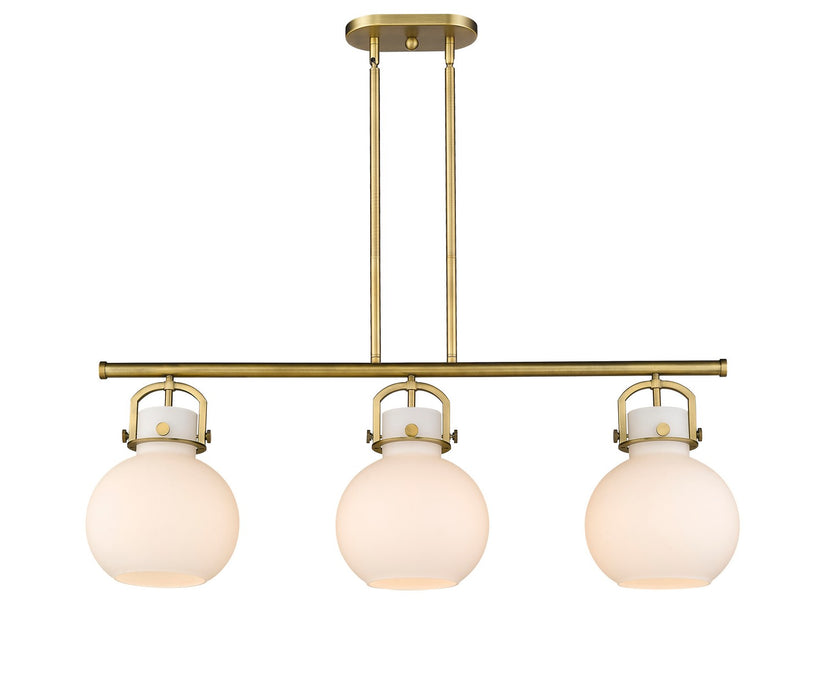 Innovations - 410-3I-BB-G410-10WH - Three Light Island Pendant - Downtown Urban - Brushed Brass