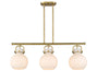 Innovations - 410-3I-BB-G410-10WH - Three Light Island Pendant - Downtown Urban - Brushed Brass