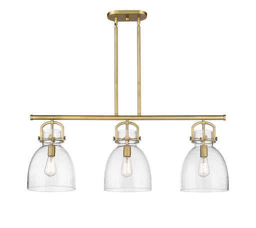 Innovations - 410-3I-BB-G412-10SDY - Three Light Island Pendant - Downtown Urban - Brushed Brass