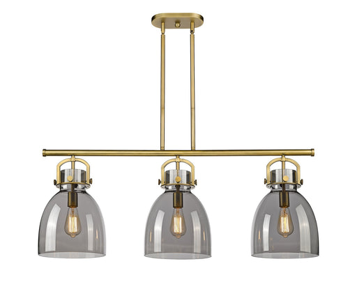 Innovations - 410-3I-BB-G412-10SM - Three Light Island Pendant - Downtown Urban - Brushed Brass