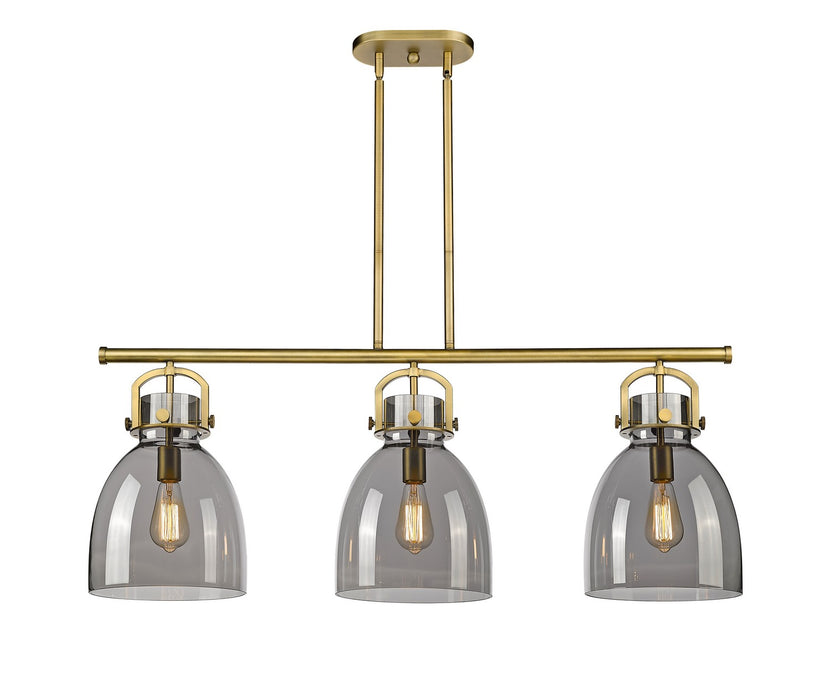 Innovations - 410-3I-BB-G412-10SM - Three Light Island Pendant - Downtown Urban - Brushed Brass