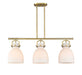 Innovations - 410-3I-BB-G412-10WH - Three Light Island Pendant - Downtown Urban - Brushed Brass