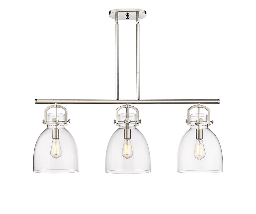 Innovations - 410-3I-PN-G412-10CL - Three Light Island Pendant - Downtown Urban - Polished Nickel