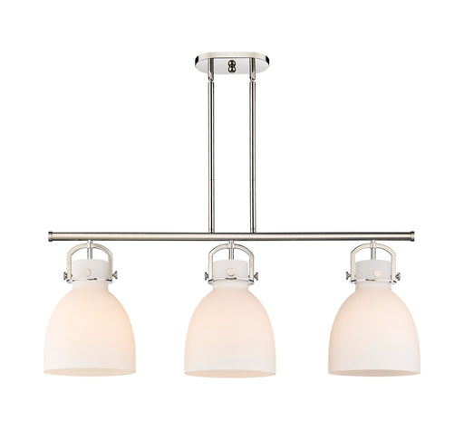 Innovations - 410-3I-PN-G412-10WH - Three Light Island Pendant - Downtown Urban - Polished Nickel