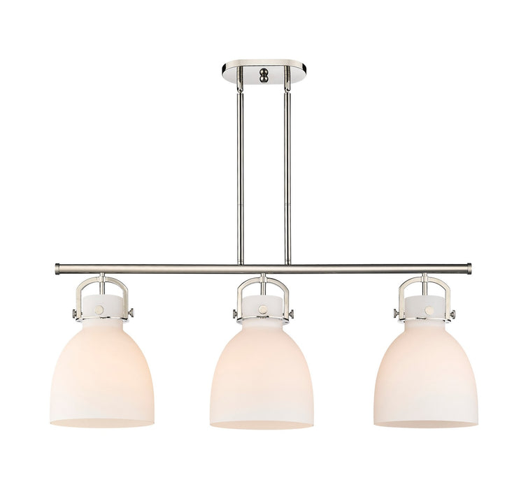 Innovations - 410-3I-PN-G412-10WH - Three Light Island Pendant - Downtown Urban - Polished Nickel