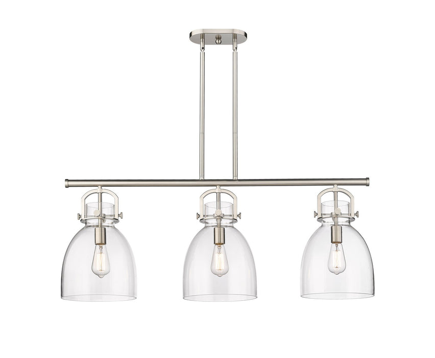 Innovations - 410-3I-SN-G412-10CL - Three Light Island Pendant - Downtown Urban - Satin Nickel