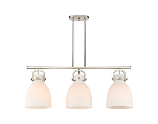 Innovations - 410-3I-SN-G412-10WH - Three Light Island Pendant - Downtown Urban - Satin Nickel