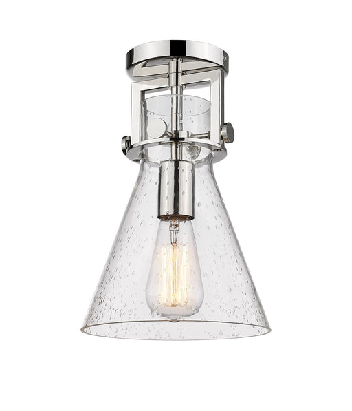 Innovations - 411-1F-PN-G411-8SDY - One Light Flush Mount - Newton - Polished Nickel