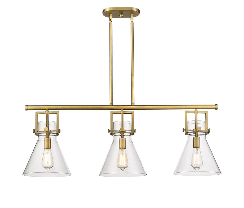 Innovations - 411-3I-BB-G411-10CL - Three Light Island Pendant - Downtown Urban - Brushed Brass