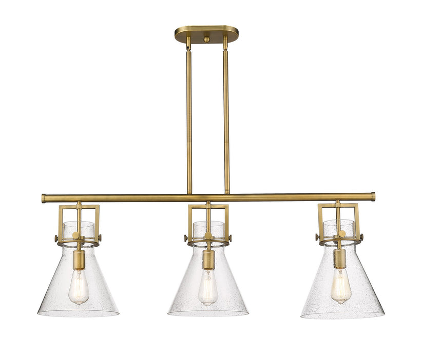 Innovations - 411-3I-BB-G411-10SDY - Three Light Island Pendant - Downtown Urban - Brushed Brass