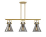 Innovations - 411-3I-BB-G411-10SM - Three Light Island Pendant - Downtown Urban - Brushed Brass