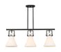 Innovations - 411-3I-BK-G411-10WH - Three Light Island Pendant - Downtown Urban - Matte Black