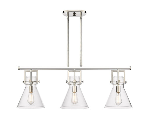 Innovations - 411-3I-PN-G411-10CL - Three Light Island Pendant - Downtown Urban - Polished Nickel