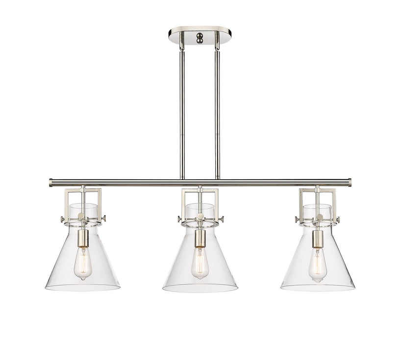 Innovations - 411-3I-PN-G411-10CL - Three Light Island Pendant - Downtown Urban - Polished Nickel