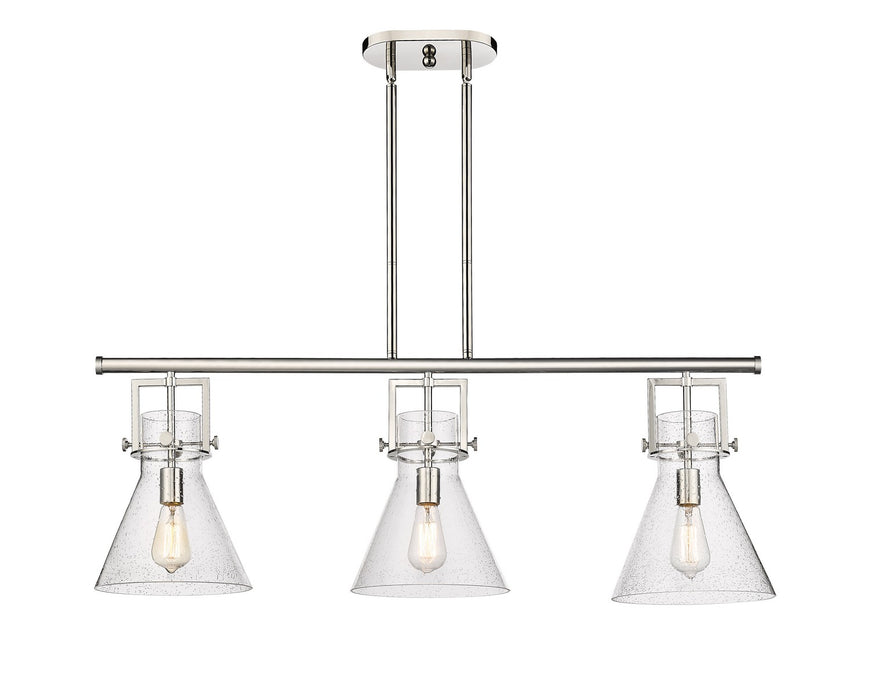 Innovations - 411-3I-PN-G411-10SDY - Three Light Island Pendant - Downtown Urban - Polished Nickel