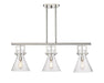 Innovations - 411-3I-PN-G411-10SDY - Three Light Island Pendant - Downtown Urban - Polished Nickel