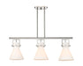 Innovations - 411-3I-PN-G411-10WH - Three Light Island Pendant - Downtown Urban - Polished Nickel