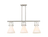 Innovations - 411-3I-SN-G411-10WH - Three Light Island Pendant - Downtown Urban - Satin Nickel