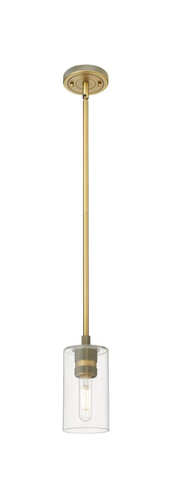 Innovations - 434-1S-BB-G434-7CL - LED Pendant - Downtown Urban - Brushed Brass
