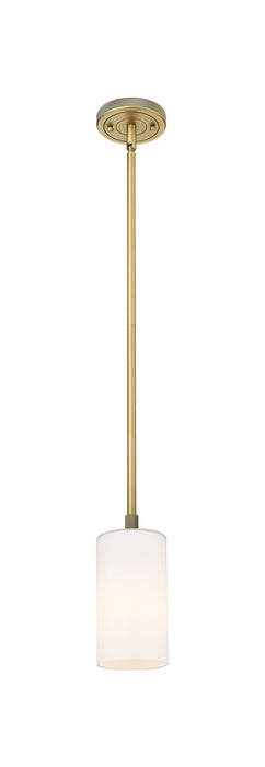 Innovations - 434-1S-BB-G434-7WH - LED Pendant - Downtown Urban - Brushed Brass