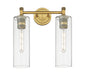 Innovations - 434-2W-BB-G434-12CL - LED Bath Vanity - Downtown Urban - Brushed Brass