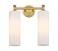 Innovations - 434-2W-BB-G434-12WH - LED Bath Vanity - Downtown Urban - Brushed Brass