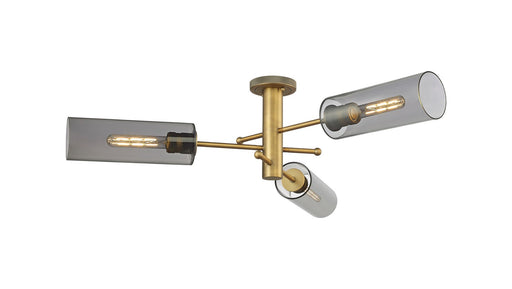 Downtown Urban LED Flush Mount Brushed Brass