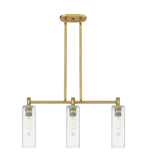 Innovations - 434-3I-BB-G434-12CL - LED Island Pendant - Downtown Urban - Brushed Brass