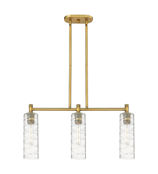 Innovations - 434-3I-BB-G434-12DE - LED Island Pendant - Downtown Urban - Brushed Brass