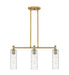 Innovations - 434-3I-BB-G434-12DE - LED Island Pendant - Downtown Urban - Brushed Brass