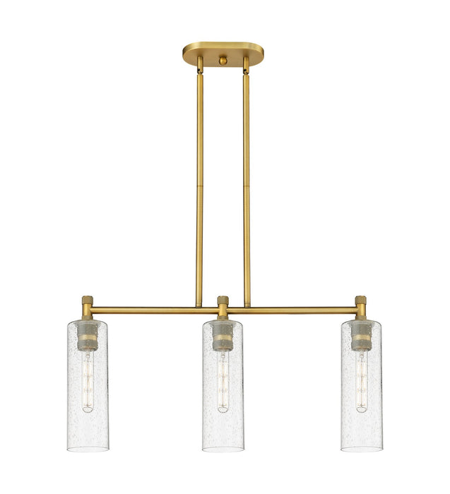 Innovations - 434-3I-BB-G434-12SDY - LED Island Pendant - Downtown Urban - Brushed Brass