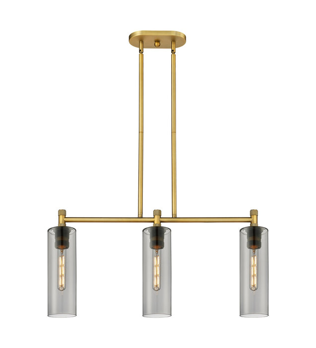 Innovations - 434-3I-BB-G434-12SM - LED Island Pendant - Downtown Urban - Brushed Brass