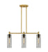 Innovations - 434-3I-BB-G434-12SM - LED Island Pendant - Downtown Urban - Brushed Brass