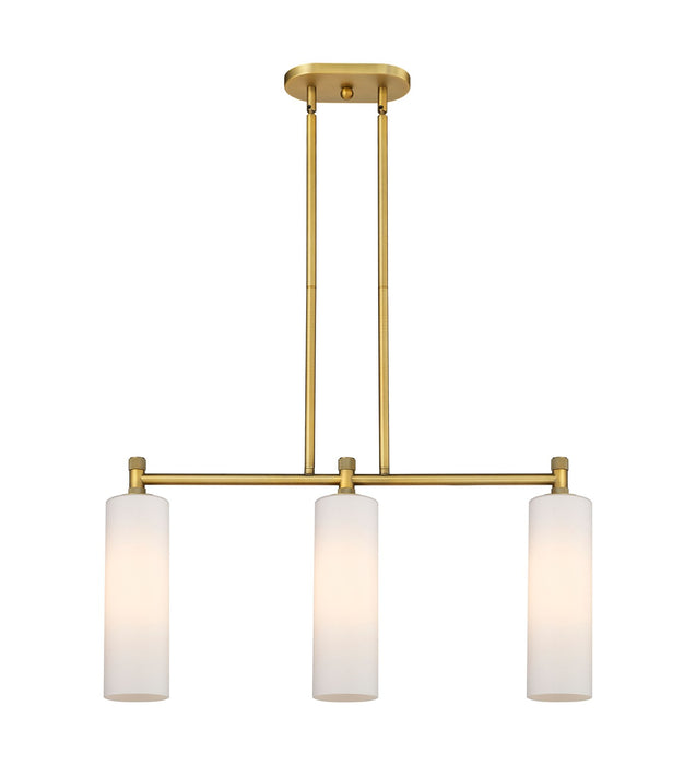 Innovations - 434-3I-BB-G434-12WH - LED Island Pendant - Downtown Urban - Brushed Brass