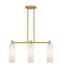 Innovations - 434-3I-BB-G434-12WH - LED Island Pendant - Downtown Urban - Brushed Brass