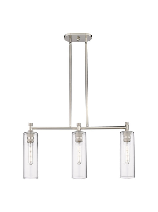 Innovations - 434-3I-SN-G434-12CL - LED Island Pendant - Downtown Urban - Satin Nickel