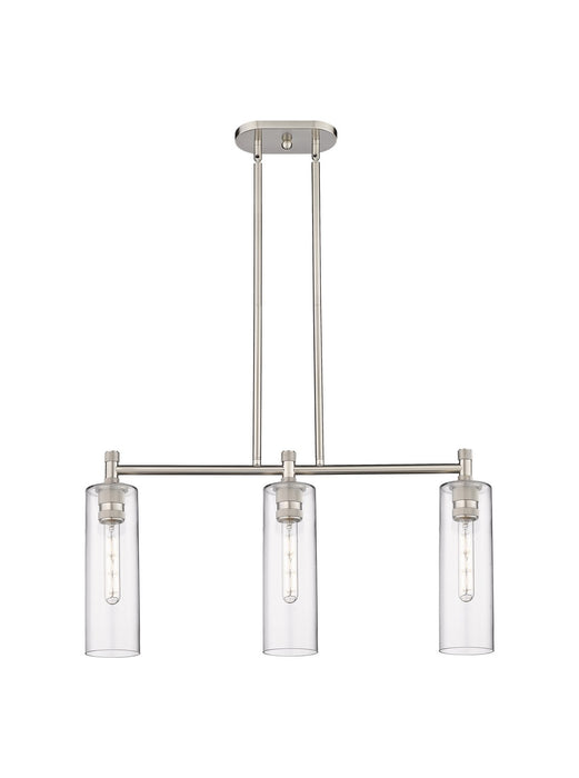 Innovations - 434-3I-SN-G434-12CL - LED Island Pendant - Downtown Urban - Satin Nickel