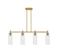 Innovations - 434-4I-BB-G434-12DE - LED Island Pendant - Downtown Urban - Brushed Brass