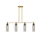 Innovations - 434-4I-BB-G434-12SM - LED Island Pendant - Downtown Urban - Brushed Brass