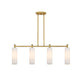 Innovations - 434-4I-BB-G434-12WH - LED Island Pendant - Downtown Urban - Brushed Brass