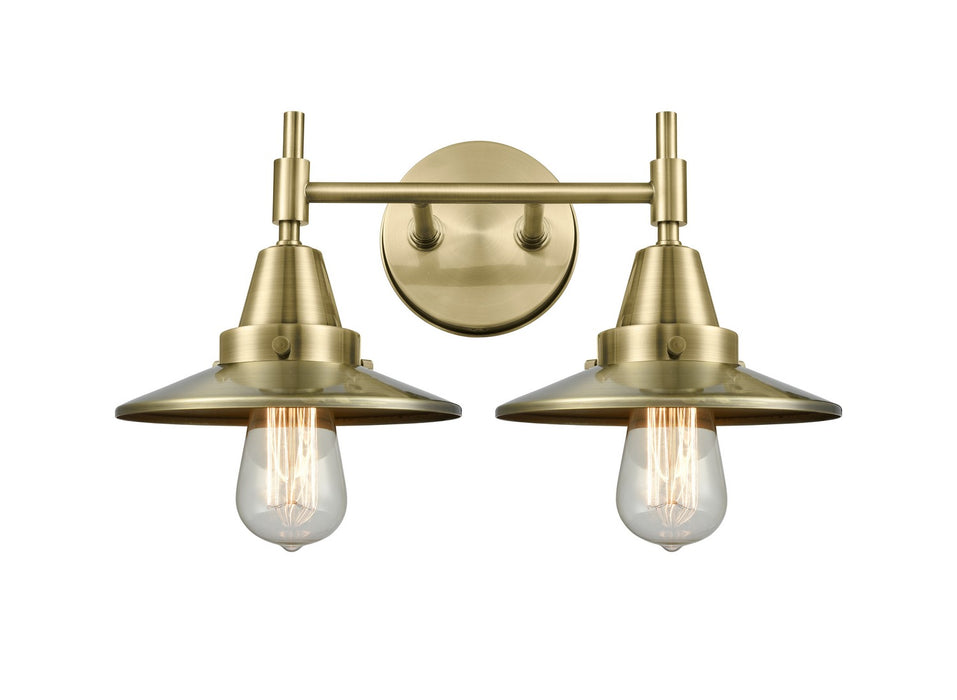 Innovations - 447-2W-AB-M4-AB - Two Light Bath Vanity - Caden - Antique Brass