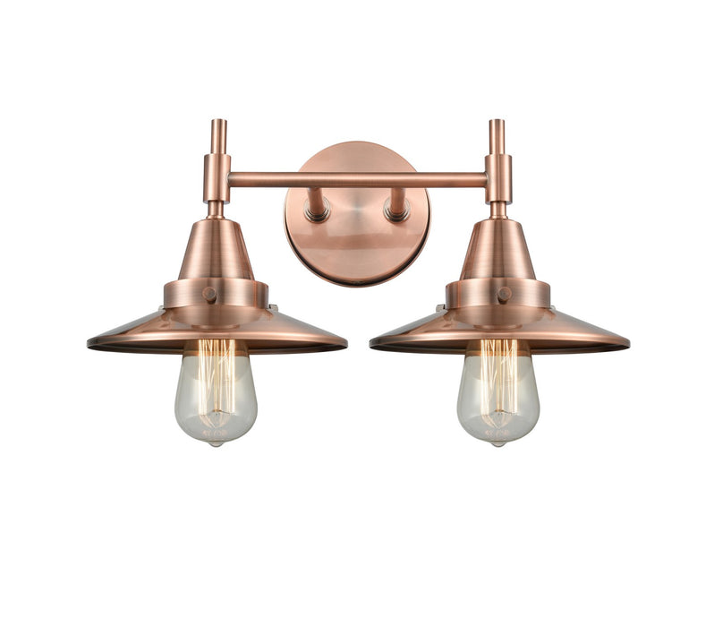 Innovations - 447-2W-AC-M3-AC - Two Light Bath Vanity - Caden - Antique Copper