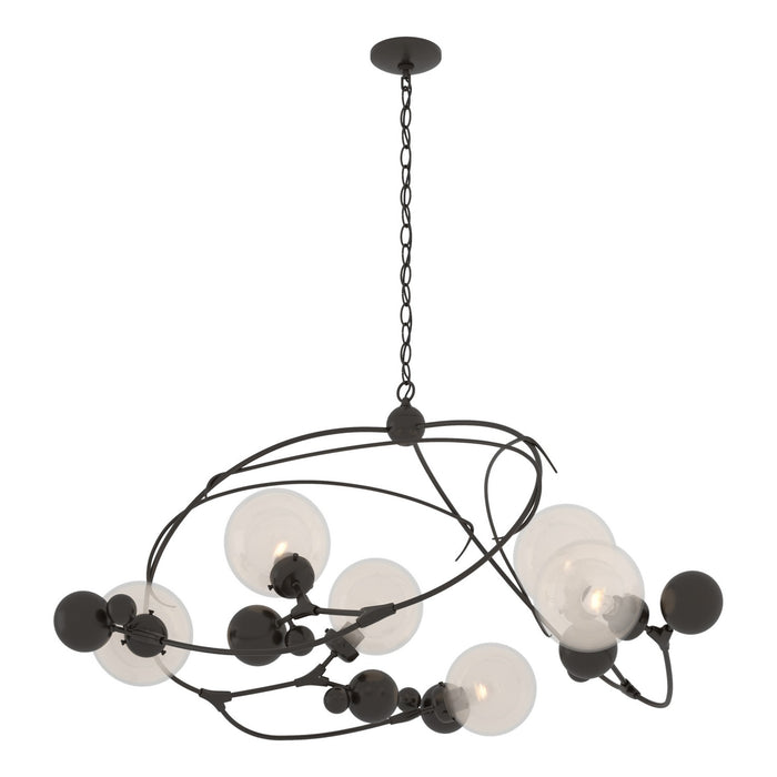 Hubbardton Forge - 136421-SKT-14-WF0639 - Six Light Pendant - Sprig - Oil Rubbed Bronze