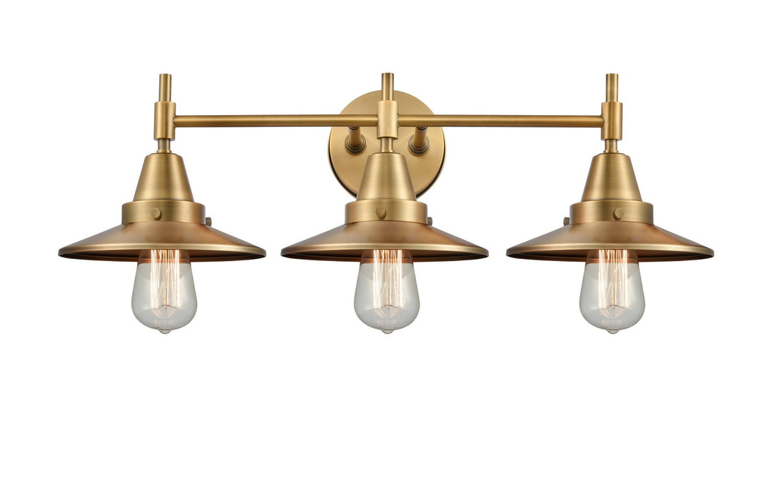 Innovations - 447-3W-BB-M4-BB - Three Light Bath Vanity - Caden - Brushed Brass