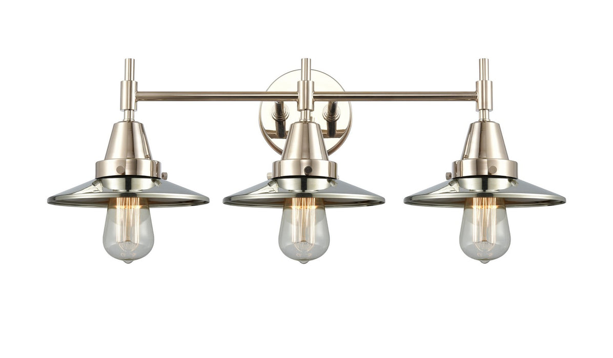 Innovations - 447-3W-PN-M1-PN - Three Light Bath Vanity - Caden - Polished Nickel